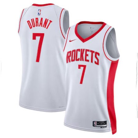 Women's Houston Rockets #7 Kevin Durant White Statement Edition Swingman Jersey