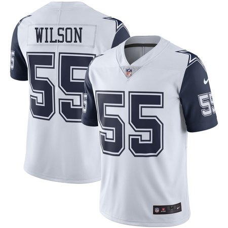Men's Dallas Cowboys #55 Logan Wilson Esch White Color Rush Vapor Limited Stitched Jersey