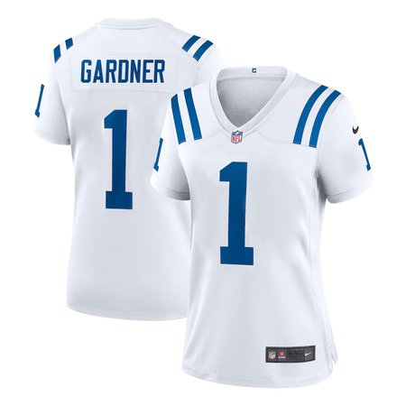 Women's Indianapolis Colts #1 Ahmad Sauce Gardner Nike White Team Game Jersey
