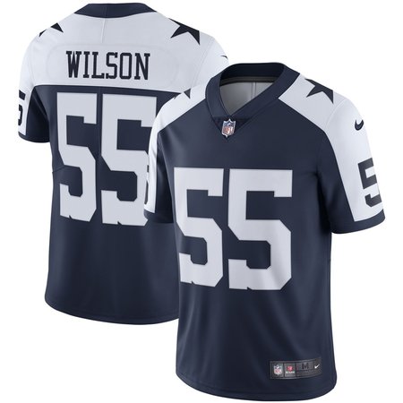 Youth Dallas Cowboys #55 Logan Wilson Esch Navy Color Rush Vapor Limited Stitched Jersey