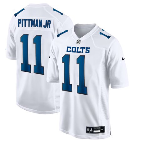 Men's Indianapolis Colts #11 Michael Pittman Jr. Nike Tundra White Fashion Game Jersey