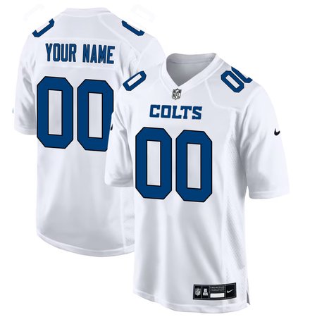 Men's Indianapolis Colts Custom Nike Tundra White Fashion Game Jersey