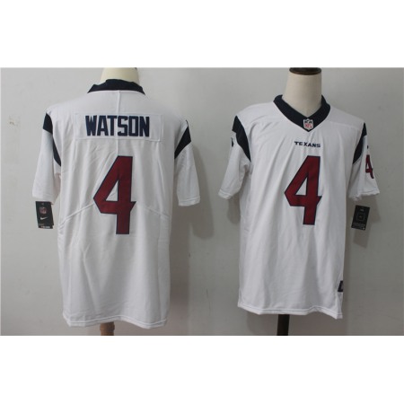 Men's Nike Houston Texans #4 Deshaun Watson White Stitched NFL Vapor Untouchable Limited Jersey