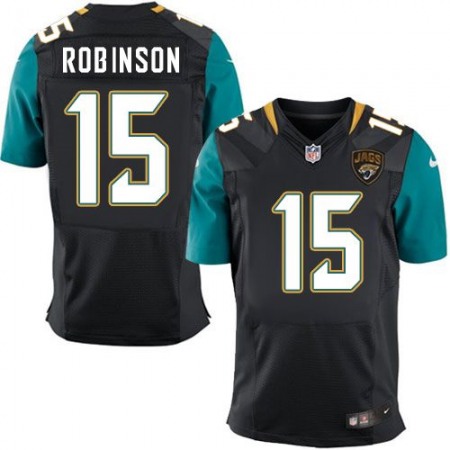 Nike Jaguars #15 Allen Robinson Black Alternate Men's Stitched NFL Elite Jersey Nike Jaguars #15 Allen Robinson Black Alternate Men's Stitched NFL Elite Jersey