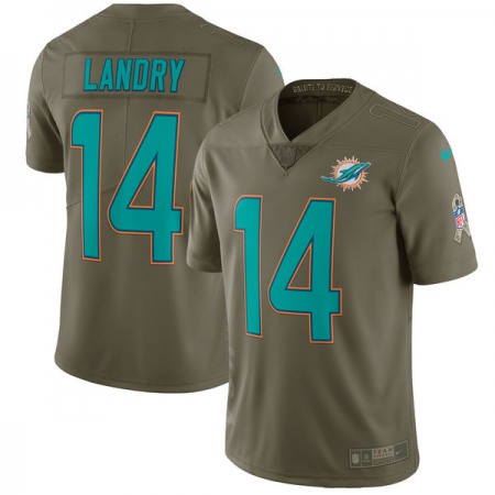Men's Nike Miami Dolphins #14 Jarvis Landry Olive Salute To Service Limited Stitched NFL Jersey Men's Nike Miami Dolphins #14 Jarvis Landry Olive Salute To Service Limited Stitched NFL Jersey