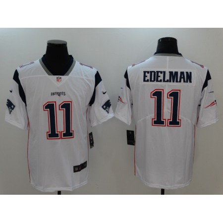 Men's New England Patriots #11 Julian Edelman White Vapor Untouchable Player Limited Jersey