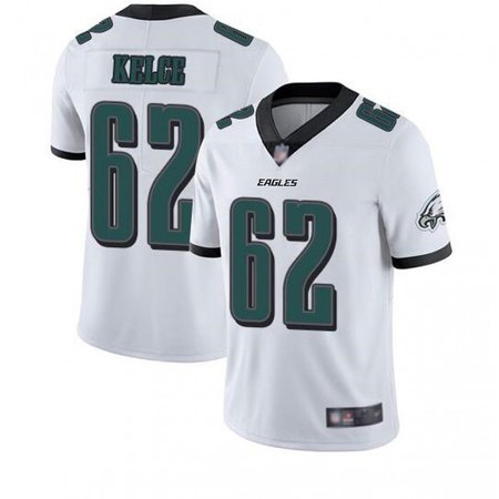 Men's Philadelphia Eagles #62 Jason Kelce White Vapor Untouchable Limited Stitched NFL Jersey
