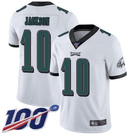 Men's Philadelphia Eagles #10 DeSean Jackson White 2019 100th Season Vapor Untouchable Limited Stitched NFL Jersey Men's Philadelphia Eagles #10 DeSean Jackson White 2019 100th Season Vapor Untouchable Limited Stitched NFL Jersey