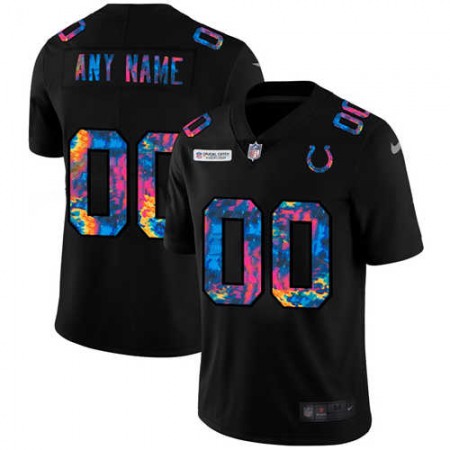 Men's Indianapolis Colts Customized 2020 Black Crucial Catch Limited Stitched Jersey Men's Indianapolis Colts Customized 2020 Black Crucial Catch Limited Stitched Jersey