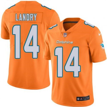 Nike Dolphins #14 Jarvis Landry Orange Youth Stitched NFL Limited Rush Jersey Nike Dolphins #14 Jarvis Landry Orange Youth Stitched NFL Limited Rush Jersey