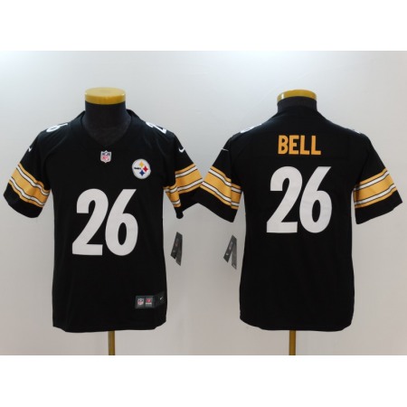 Youth Pittsburgh Steelers #26 Le'Veon Bell Black Vapor Untouchable Limited Jersey